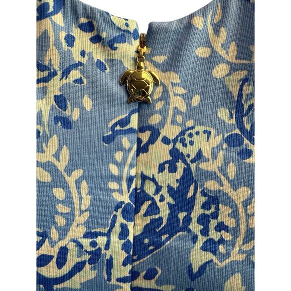 Lilly‎ Pulitzer Mila stretch Blue and White Sheath dress size 2 EUC - Picture 10 of 12